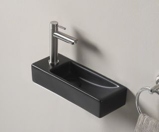 Раковина Gid Bm9271R 62202R подвесная черная матовая 38x14.5x8