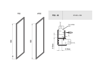 Боковая часть Ravak Supernova APSS-90 94070102Z1 Transparent профиль белый