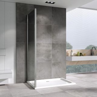 Душевая стенка ABBER Schwarzer Diamant 80см хром S80