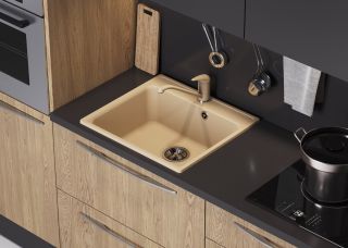 Мойка кухонная Polygran Quartz Bond-530 688230 уголь