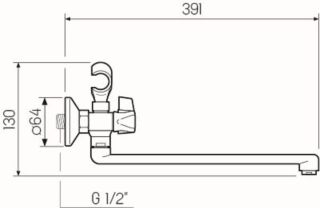Смеситель для ванны с душем РМС SL116-140 хром