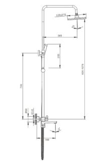 Душевая стойка Splenka S02.24.06 чёрный