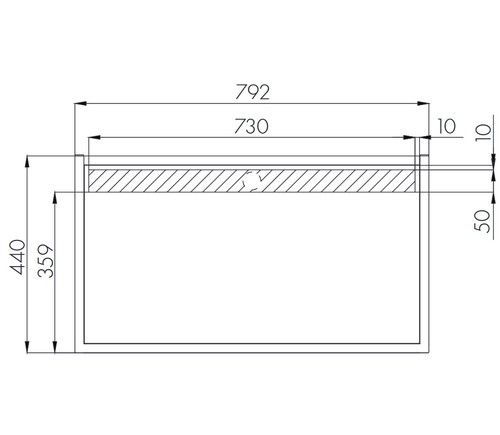 Столешница Акватон Лофт Фабрик 80см дуб эндгрейн 1A243003LTDU0