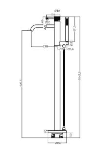 Смеситель для ванны и душа Milleau Tissage ML0500BK.BD-GB черный