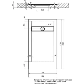 Душевой поддон Aquanet Delight 258898 140x80 см чёрный