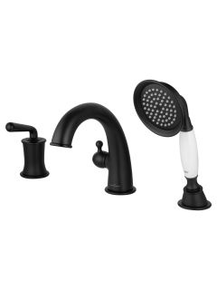 Смеситель на борт ванны Wonzon & Woghand Steam WW-88659008-MB чёрный матовый