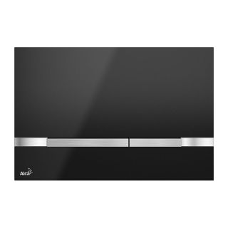 Кнопка смыва AlcaPlast для инсталляции чёрная/матовая STRIPE-BLACK
