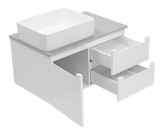 Подвесная тумба под раковину Brevita Cargo CAR-01080-011П2Я 80см белый