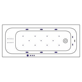 Гидромассажная ванна WHITECROSS Vibe 0105.170070.100.ULTRANANO.CR 170x70 см Ultra Nano хром