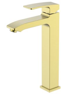 Высокий смеситель для раковины Raglo R01.15.03 золотой сатин