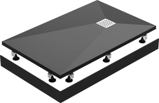 Экран Good Door Stella ЧЕРНЫЙ 1600x800