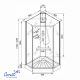 Душевая кабина Ceruttispa KORRA90B (90x90x205)