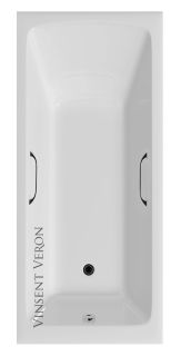 Ванна чугунная Vinsent Veron Devon VDV1807545H 180x75см с отверстиями для ручек