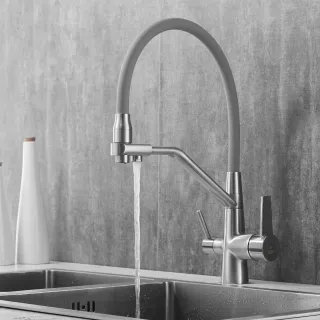 Смеситель для кухни Rose R558L сатин