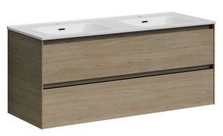 Подвесная тумба под двойную раковину Sancos Cento CN120-2KE 120см карпатская ель