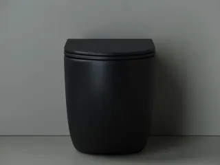 Приставной унитаз Ceramica Nova Metropol CN4004MB безободковый чёрный матовый