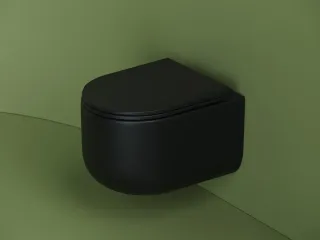 Подвесной унитаз Ceramica Nova Ulma CN4006MB безободковый чёрный матовый