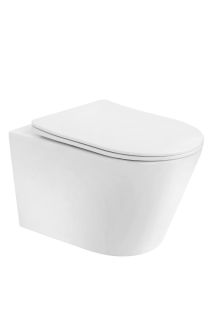 Подвесной унитаз Boheme Avva 973-SET-W безободковый смыв торнадо белый