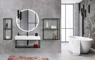 Зеркало Cezares в металлической раме подсветкой сенсорным выключателем и подогревом CEZARES CZR-SPC-CADRO-700-LED-TCH-WARM