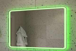 Зеркало Cezares 1000x800x30мм со встроенной разноцветной подсветкой RGB и сенсорным выключателем CEZARES CZR-SPC-MC-1200-800-RGB-TCH