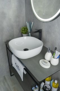 Раковина Gid D1301 51180 накладная белая 42.5x42.5x14.5