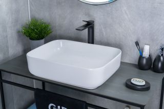 Раковина Gid D1304 51197 накладная белая 50x39x13