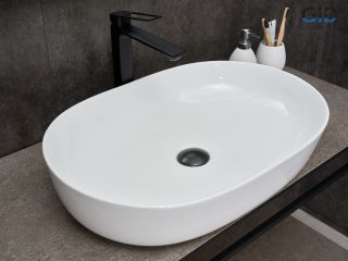 Раковина Gid D1348 51204 накладная белая 61x41x13.5