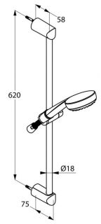 Душевой комплект Kludi Pure&Easy 3в1 378450565 хром