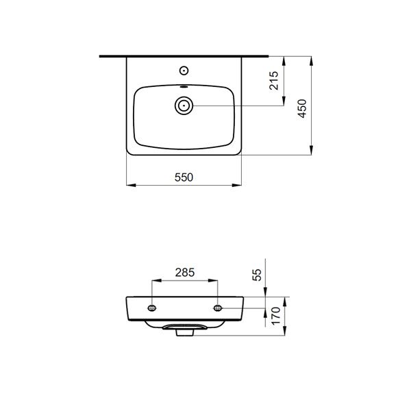 Раковина Акватон Нео 55см 1WH302185