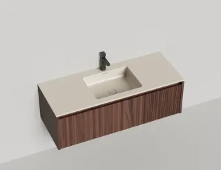 Подвесная тумба Salini Domino 27D212IN 120см шпон под встраиваемую раковину