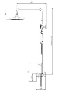 Душевая стойка Haiba HB24814 хром