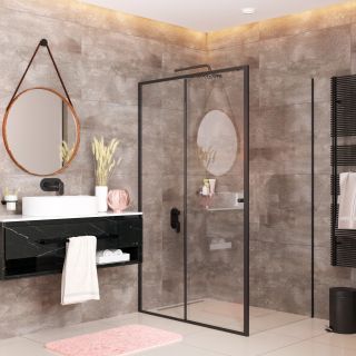 Душевой уголок Wasserkraft Dill 80x140см чёрный 61S35