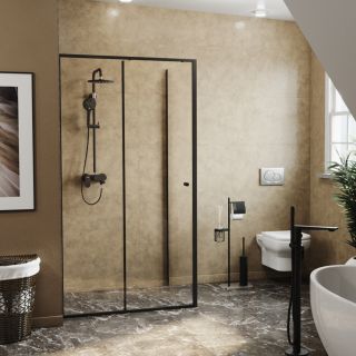 Душевой уголок Wasserkraft Dill 100x140см чёрный 61S37