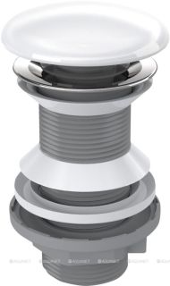 Донный клапан Aquanet 342071 без перелива белый