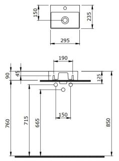 Раковина Berges Small 182012 29см белый