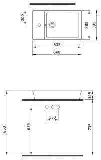 Раковина Berges Ego SL 182013 60см белый