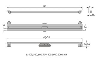 Душевой лоток Berges Super Slim 090178 50см хром матовый