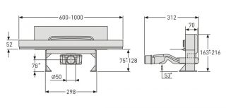 Душевой лоток Berges Wall 092157 пристенный 100см золото