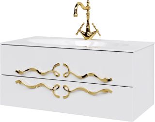 Подвесная тумба под раковину Clarberg Due Amanti DUE0110W 100см белый