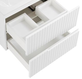 База под раковину Cezares подвесная с двумя выкатными ящиками, Bianco Lucido, 600x457x500, DUET-N-600-2C-SO-BL