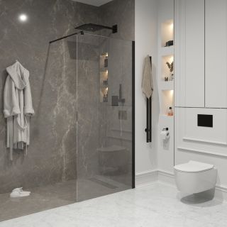 Душевая перегородка Niagara NG-683-11BLACK 110см чёрный/прозрачное