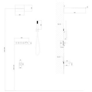 Душевая система ABBER Rund AF8753 с термостатом хром