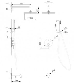 Душевая система ABBER Wasser Kreis AF8117 хром