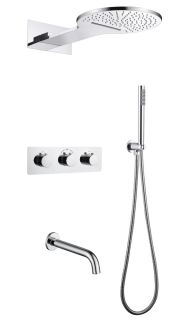 Душевая система ABBER Wasser Kreis AF8150 с термостатом хром