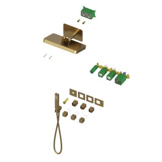 Душевой комплект Timo Petruma SX-5249/17SM с термостатом золото матовое