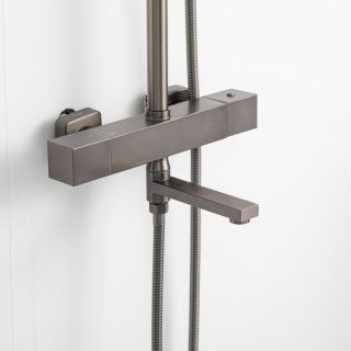 Душевая стойка Frap F24007-9 Оружейная сталь