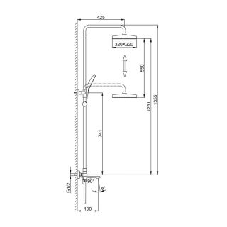Душевая стойка Frap F2484  Хром