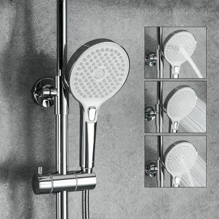 Душевая стойка Gappo G2403-48 белый/хром