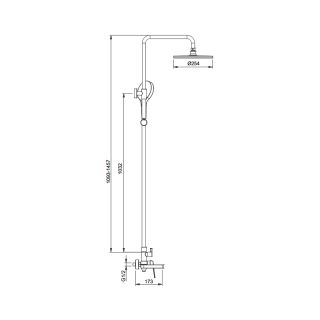 Душевая стойка Gappo G2499-33 золотой сатин