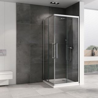 Душевой уголок ABBER Schwarzer Diamant 100x100см хром AG02100H